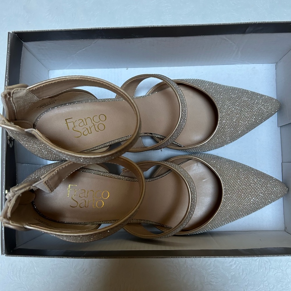 Franco Sarto Gold Heels